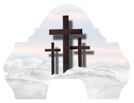 DARAY-L-106-WT Three Crosses (Clouds) White